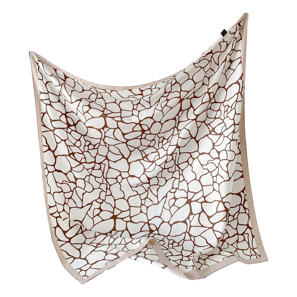 2501 Black Flower Silk Scarf/Stole | Stylish, Soft, & Lightweight | Head